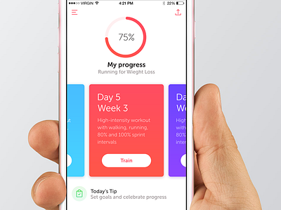 health app app cards health interface ios light minimal ui ux
