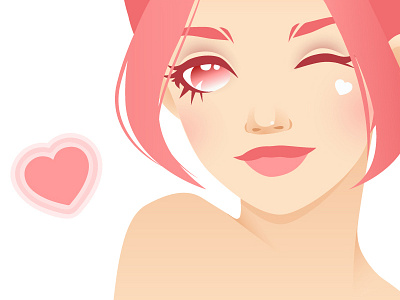 Happy Valentine's Day! adobe illustrator cartoon design digital art girl girl illustration happy heart illustration pink portrait symbol valentine day valentinesday vector vector art vibes