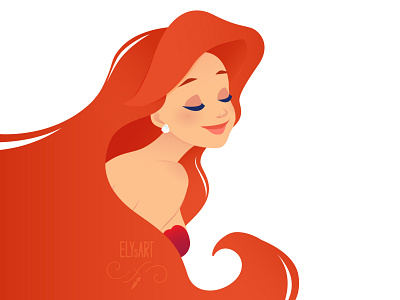 Ariel adobe illustrator ariel art art challenge cartoon digital art disney princess draw ariel in your style draw this in your style girl illustration mermay mermay2021 vector