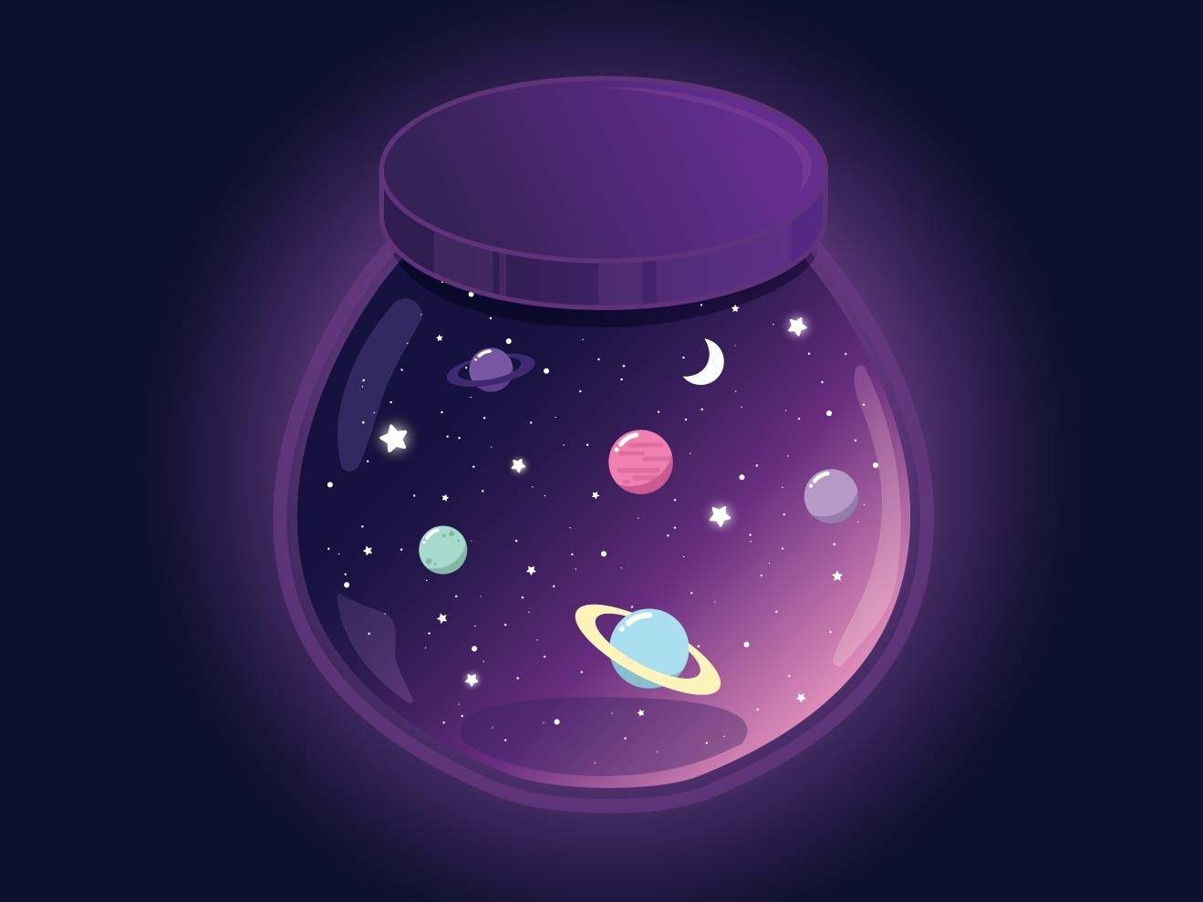 Space Jar by ELYsART on Dribbble