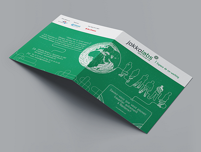 Jokkolabs - Square Bi-Fold Leaflet adobe advertising branding graphicdesign illustration leaflet print print design