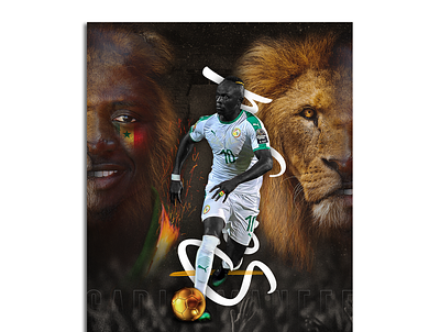 Poster - Mane Maay Sadio design photomanipulation photoshop poster design soccer