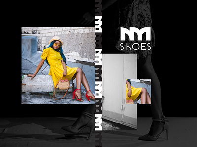 NM Shoes blackandwhite branding design ideation logo logodesign logotype typo