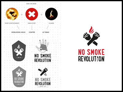 NoSmokeRevolution Logo Construction branding design digital ideation identitydesign logo logodesign logotype vector