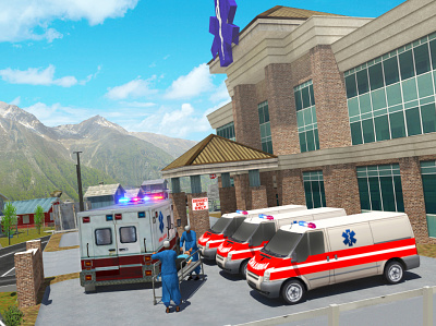 Emergency Ambulance Simulator 2020 ambulancedriving ambulancegames androidgamers androidgames app dribbble freeegames gamedesign gamergirl gamerguy gamers gaming graphics mobilegames newgames racing rescueambulance simulationgames