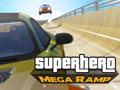 SuperHero Games - Mega Ramp androidgamers androidgames animation app design dribbble dribble gamedesign gamergirl gamerguy gamers games gaming gamming graphics megaramp mobilegames racinggames rampracinggames superherogames