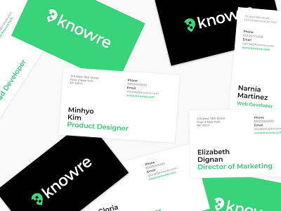 Knowre - Business card branding design icon logo