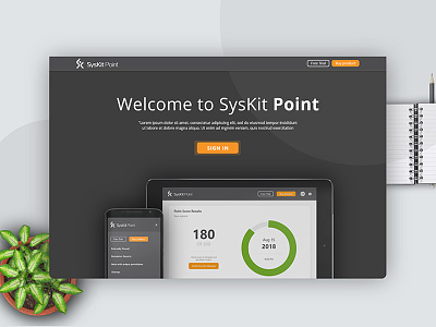 SysKit Point adobe xd branding cta design icon point score screen syskit typography ui ux vector web app website