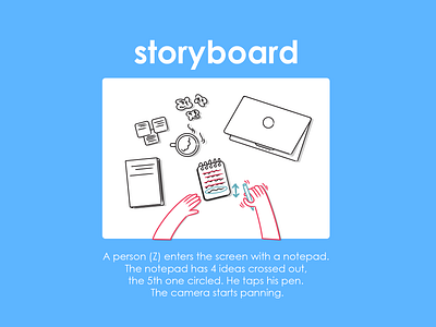 Storyboard blue illustration illustrator panels story board