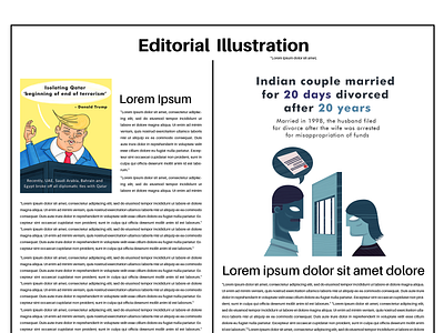 Editorial illustrations black editorial illustration illustration illustrator news photoshop white