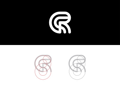 Monogram - Letter R design dribbble grid grid logo icon idea illustrator letter r logo manchedesign monogram r vector