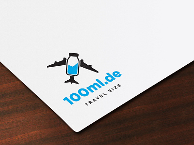 100ml.de 100 100ml branding design dribbble drink icon idea illustration illustrator logo logodesign manchedesign manchester minimal ml plane travel vector