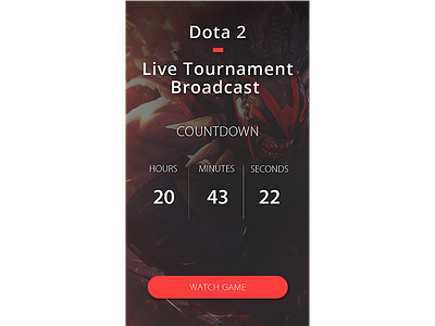 Countdown timer - Dota2 coutdown daily dailyui design dota2 ui