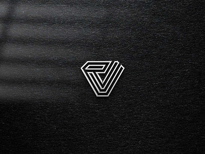 RV diamond logo design