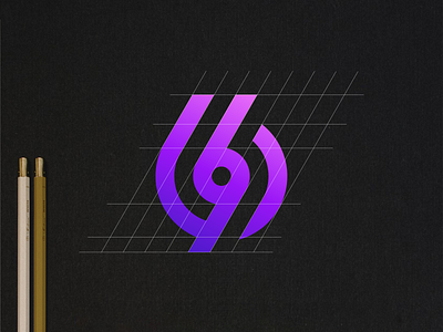B9 monogram logo branding design graphic design icon illustrator logo vector