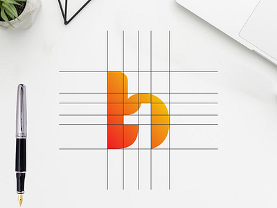 B 1 monogram logo branding design graphic design icon illustration illustrator logo vector