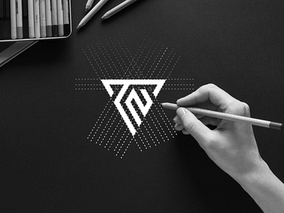 TN triangle logo branding design flat graphic design icon identity illustration illustrator lettering logo vector