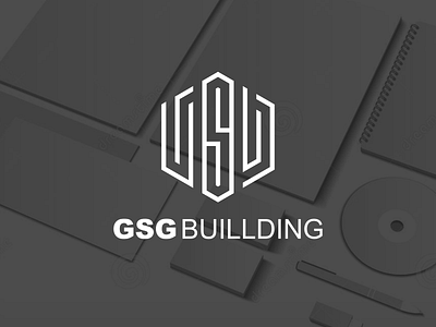 GSG buillding logo design branding design flat graphic design icon identity illustration illustrator logo vector