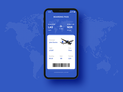 Mobile Boarding Pass airplane booking app flight booking inspiration mobile app mobile app design mobile apps mobile ui travel agency travel app ui ux