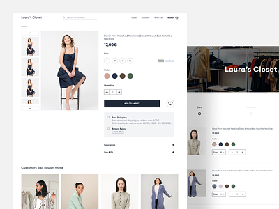 Laura's Closet ( E-Commerce Design ) - Freebie