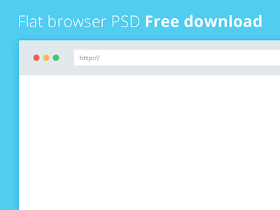 Flat Browser PSD - Free download