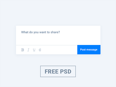 Post message [FREE PSD] free freebie message post psd social