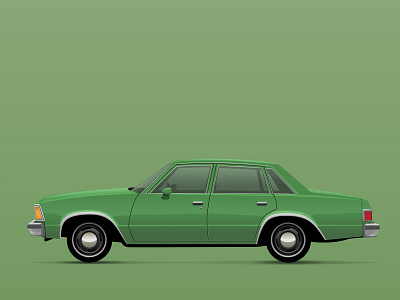 80s Malibu Classic car illustration vector vehicle