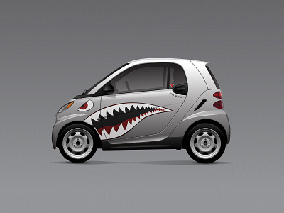 Shark Fortwo car illustration vector vehicle