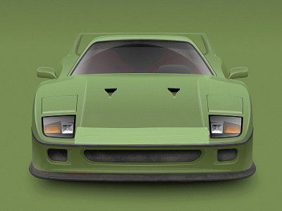 Ferrari F40 car ferrari illustration vector vehicle