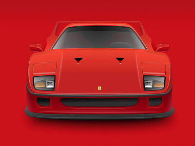Ferrari F40 (The clean version) car ferrari illustration vector vehicle