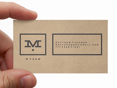 M.SAW Concept business card business card design layout logo logo design typography
