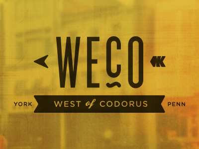WECO Logo branding color identity logo