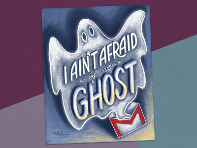 Ghosted business relationships dating editorial editorial illustration ghost ghosted ghosting gmail halloween handlettering illustration ipadpro lettering procreate spooky