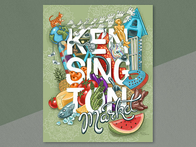 Kensington Market advertising bohemian book cover book cover design drawing eclectic editorial hand lettering hippy illustration kensington lettering poster design procreate publishing toronto tourist travel poster typography