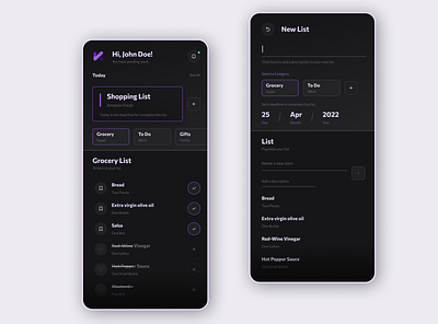 List Tracking App app design list list manager list tracking app mobile phone task manager task manager app ui uiux ux