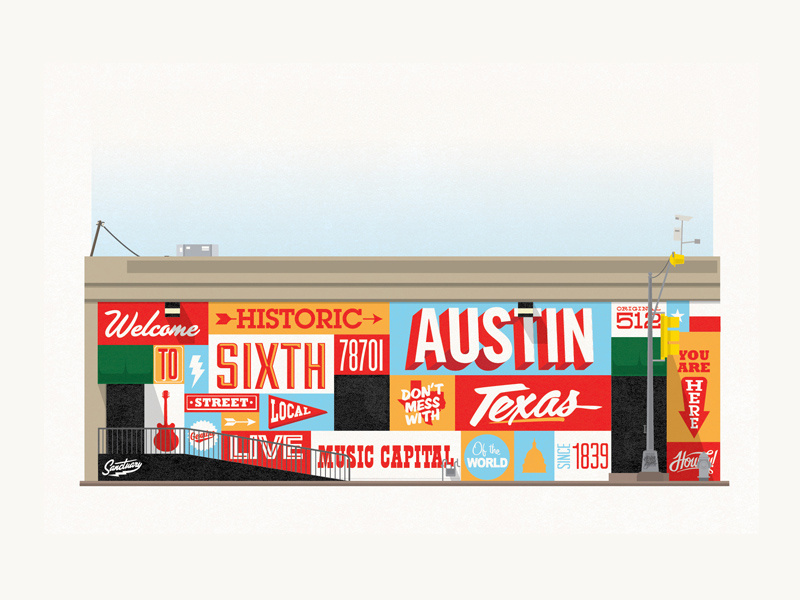 6th Street Mural Poster by Sanctuary on Dribbble