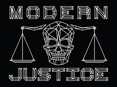 Modern Justice jed taylor lines scale skull
