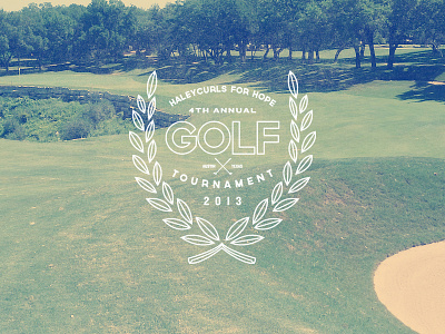 HFH Golf Tournament logo concept concept crest golf lance mcilhany logo type