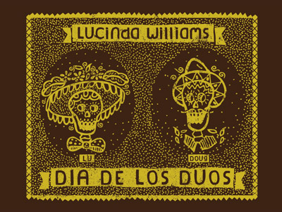 Dia De Los Duos apparel design doug pettibone illustration jed taylor lucinda williams screen print