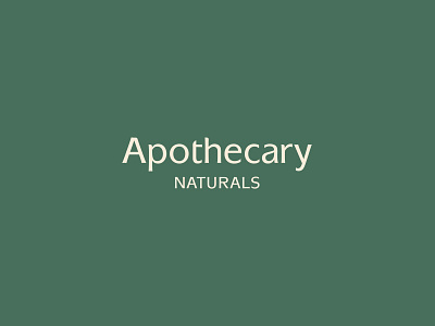 Apothecary Naturals Logo art direction brand identity branding cannabis cannabis logo cbd cbd logo design logo typedesign typography wellness