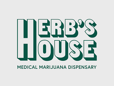 Herb's House brand identity branding cannabis cannabis packaging design icon logo logo a day marijuana typography vector wordmark wordmark logo wordmarks