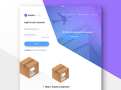 expressarrival design overhaul proposal branding design ui web