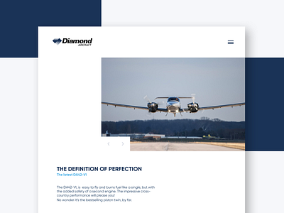Diamond Aircraft redesign design icon vector web website
