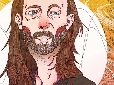 Thom Yorke illustration music paranoid portrait portrait art radiohead thom yorke
