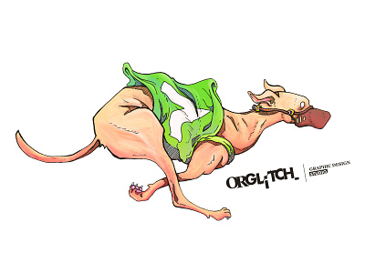 7 branding comic book dog greyhound illustration racing