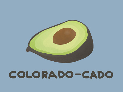 DINOFEED Colorado-cado Postcard avocado colorado colorado cado dino feed dinofeed illustration postcard