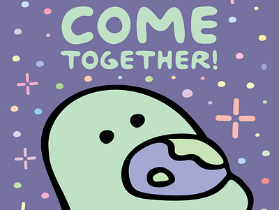 Together Poster @dinofeed come together community covid covid 19 dino feed dinofeed earth illustration peace space together