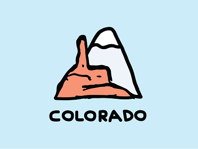 Western Colorado @dinofeed colorado dino feed dinofeed drawing graphic design illustration mesa mountain postcard red rock vector west