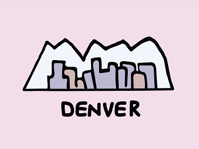 Denver @dinofeed city colorado denver dino feed dinofeed drawing graphic design illustration postcard vector