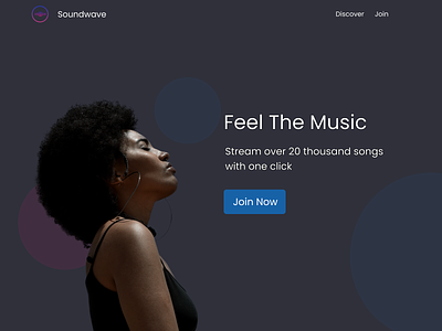 Landing Page first post firstshot music music player practice ui